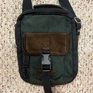 Eddie Bauer Crossbody, unisex bag, canvas and leather